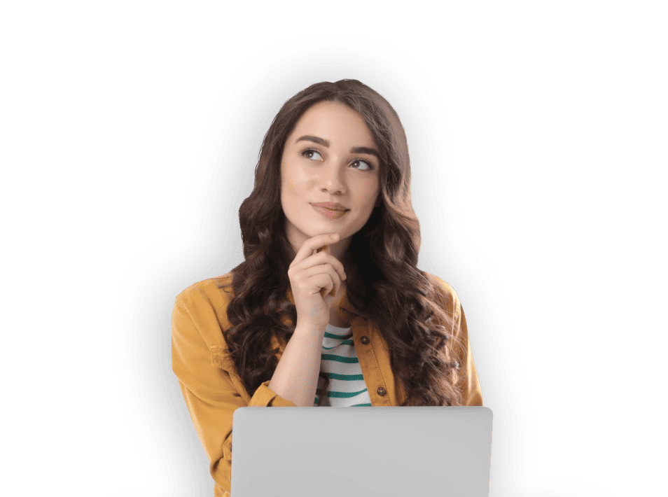 Illustration einer Person vor dem Psy-o-mat® Entscheidungstool